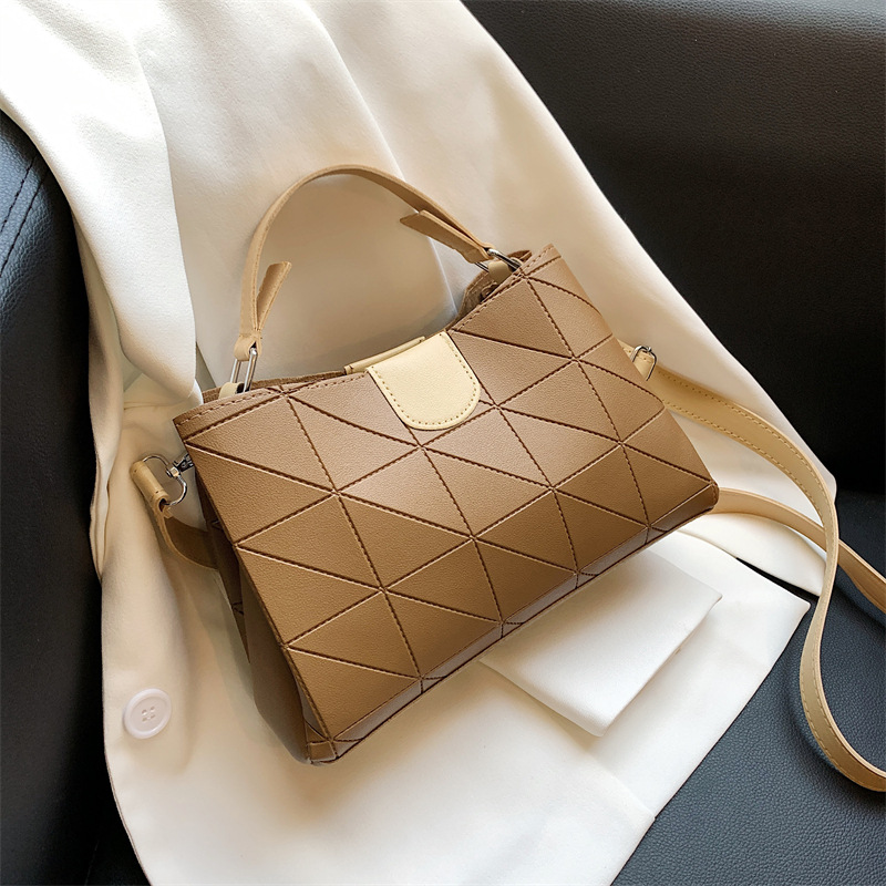geometric quilted pu leather crossbody shoulder bag | korean style women's handbag geometric quilted pu leather crossbody shoulder bag | korean style women's handbag