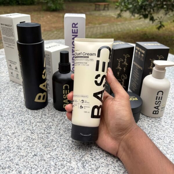 BASED Santal Curl Cream Bangladesh | Nourishing & Defining Curl Cream | Agave, Silk Protein & Avocado Oil