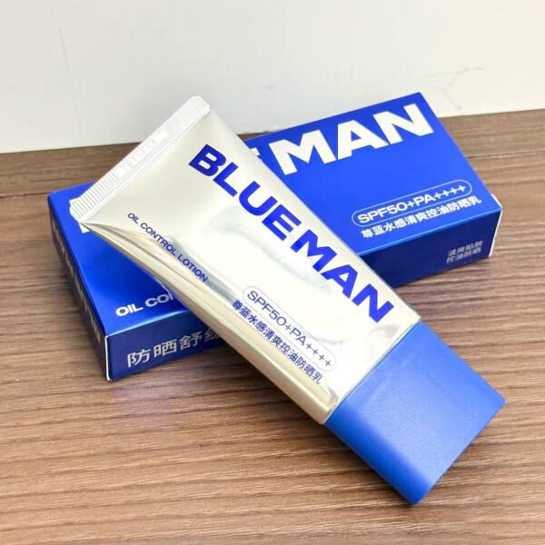 BLUEMAN SPF50+ PA++++ Sunscreen Lotion | Oil Control, Whitening & Waterproof Sun Protection for Men | PahelaPride