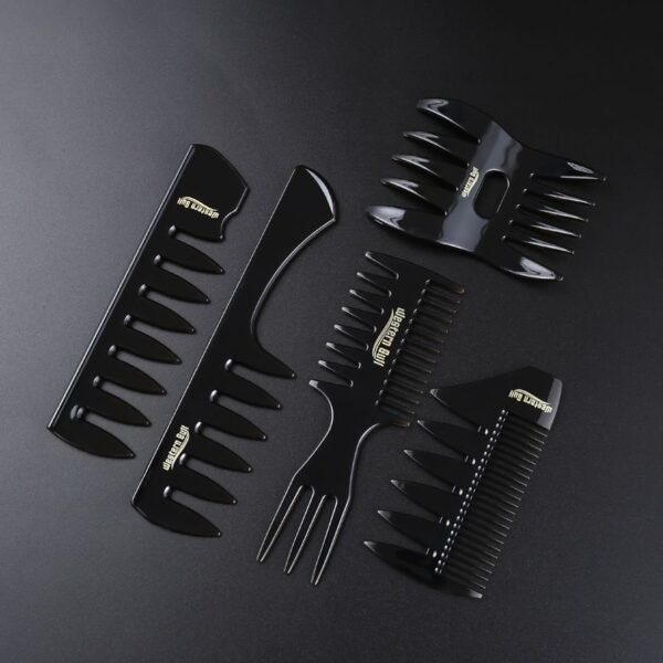 Western Bull Wide Tooth Hair Comb Set (5pcs) – Hair Styling Comb for Men | PahelaPride
