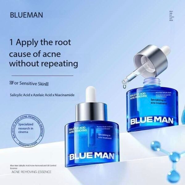 BLUEMAN Salicylic Acid Acne Removing Oil Control Essence Serum for Men | Sensitive Skin Acne Treatment | PahelaPride