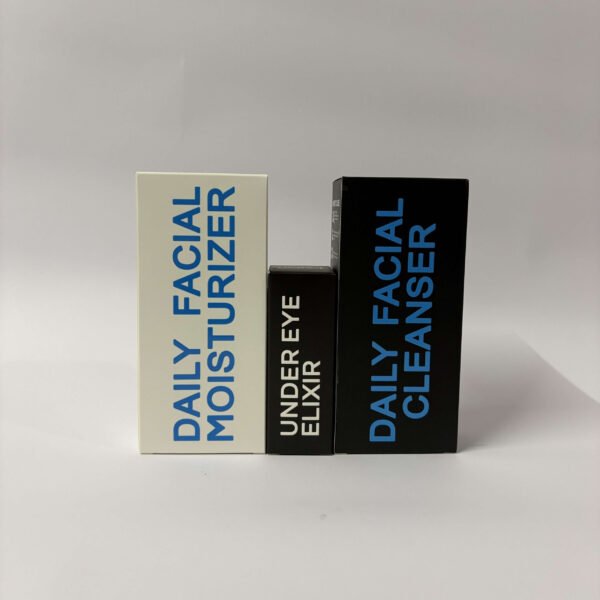 BASED Complete Skincare Set – Daily Facial Cleanser + Moisturizer + Under Eye Elixir | Men's Skincare Bundle Bangladesh
