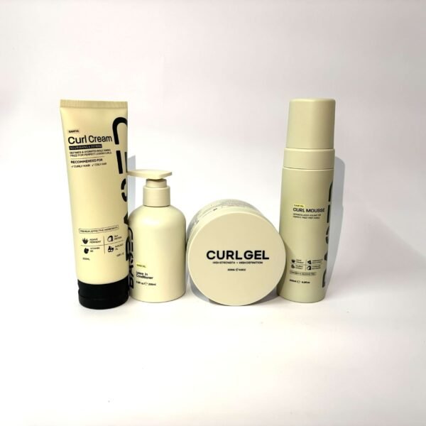 BASED Santal Curl Care Combo Set (4pcs) – Curl Cream, Leave In Conditioner, Curl Gel & Curl Mousse | For Curly & Coily Hair – PahelaPride
