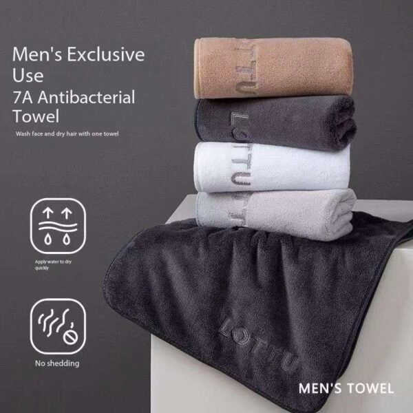 PahelaPride Men’s Antibacterial Plush Towel – Soft, Thick & Quick-Dry